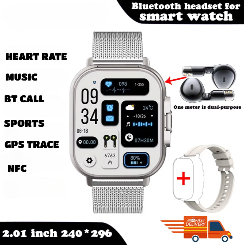 FusionBeat™ 2-in-1 Smartwatch & TWS Earbuds – Wear the Future on Your Wrist